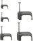 UKCABLE-TIES Flat Cable Clips 1.5mm Grey Twin and Earth Nail Clips - Pack of 50