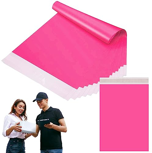 50 Stück 20x35cm Rose Versandbeutel Plastik Versandtaschen,Versandtüten für Kleidung Klein,Selbstklebend Poly Kunststoffbeutel Wasserdichte Kuriertaschen Paket Tüten für Versand Warensendung Textilien