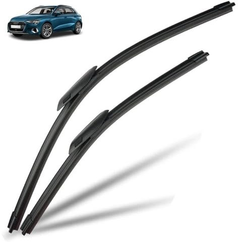 Scheibenwischerblätter vorne und hinten, kompatibel mit AUDI A3 8Y 2020–2023, S3 RS3 SLine Sportback, Windschutzscheibenbürsten, Fensterzubehör 2021(Front,LHD)