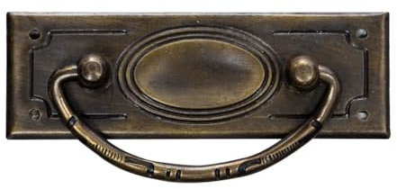 Antikas - Schubladengriff,Serie Mosambik,6er Pack | Eisen in Messing pat. | H4,0xB9,2cm