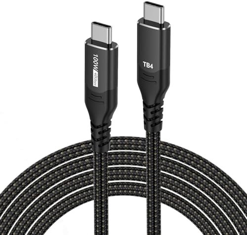 DGHUMEN USB C Cable for Thunderbolt 4 Cable 1M, USB C to USB C Cable 8K@60Hz 40Gbps Data Transfer 100W PD Charging Compatible with USB4, Thunderbolt 3 and USB-C for MacBook Pro, Docking, SSD, Hub