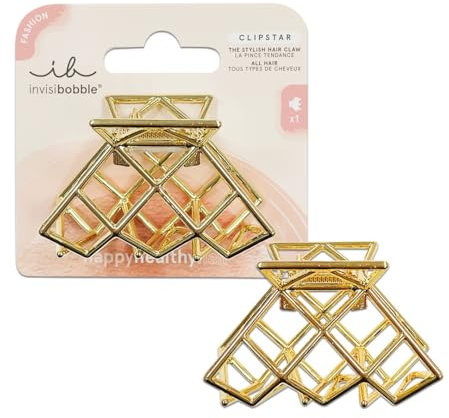 invisibobble CLIPSTAR Divine Metal I Elegante Haarklammer in Goldoptik I Robuster Haarschmuck für jeden Anlass I Haaraccessoire für alle Haartypen I 1 Stück