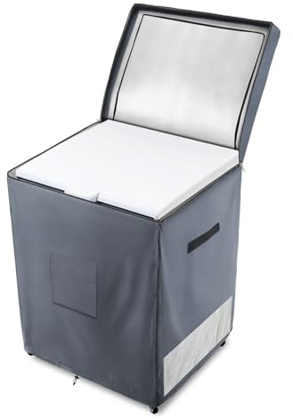 Dalema Copertura per congelatore profondo, resistente 600D 100% impermeabile, copertura per congelatore per congelatore esterno 5.0, parte superiore può essere aperta tramite cerniera (63 cm di