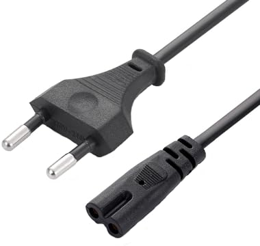 WICAREYO AC Netzkabel für Xbox One S, 2M/6.5FT 2 Prong EU Stecker AC Kabel Stromkabel Versorgungskabel für Xbox One S/Xbox ONE X/Xbox Serie XSX Xbox Serie S XSS Konsole