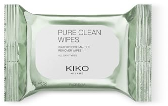 KIKO Milano Pure Clean Wipes Mini, Abschminktücher Für Gesicht, Augenpartie Und Lippen Im Miniformat