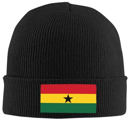 Beanie Mütze Flagge Von Ghana Strickmütze Weich Wintermütze Unisex Beanie Hut Für Running Camping Wandern