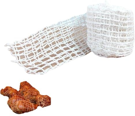 Fleischnetz für Rollbraten Netz,Rollbratennetz,Beef Netting,5 m * 4.5 cm Räuchernetz,Schinkennetz,Bratennetz,16 Löcher Fleischnetz Elastisches Rouladennetz,zum Aufbewahren Braten,Kochen Von Fleisch