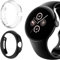 Buoluoioir 2 Piezas Funda Protector de Pantalla para Google Pixel Watch 2, HD Protección Flexible TPU Shockproof Anti-Rasguños Bumper Case Carcasa Protectora para Google Pixel Watch 2
