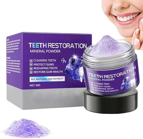 G-arageLine Teeth Restoration Mineral Powder - Mineral Tooth Powder, Teeth Whitening Powder, Toothpaste Power, Natural Tooth Powder, Effective in strengthening Teeth and Gums (1)