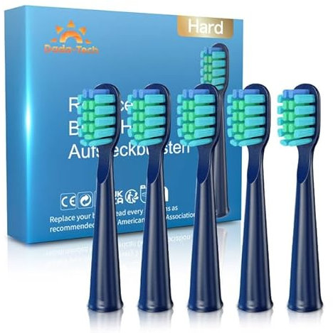Dada-Tech Ersatzköpfe für elektrische zahnbürsten für DT-22, DT-KE9 – 5 Stück(Blau Hart)