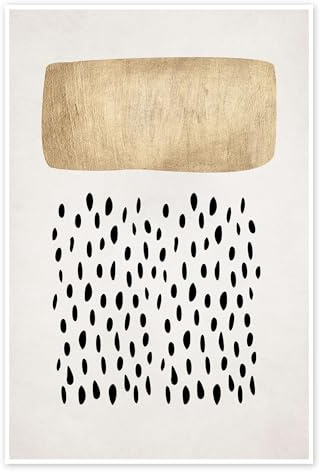 Posterlounge Opus No. 5 Poster | 40 x 60 cm von KUBISTIKA Gold Wandbilder Wanddeko