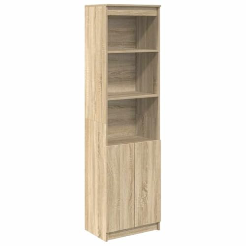 vidaXL Highboard Sonoma-Eiche 50x35x180 cm Holzwerkstoff, Schrank, Lagerschrank, Schrank hoch, Beistellschrank, hoher Schrank, Schrank mit Tür