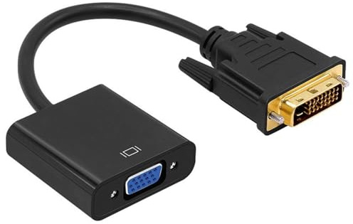 Uqezagpa Durability DVID to VGA Active Adapter for Computers and Displays with Shielded Cable Plugs & Play Easy Installation VGA Adapter