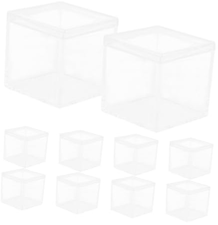 Transparente Acryl Bonbonbox 10 Stück, 6cm, Quadratisch, Klar