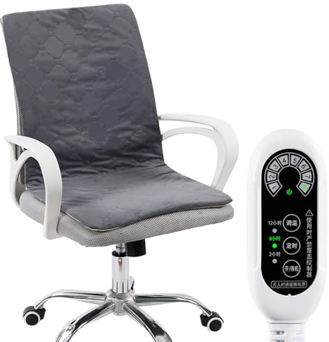 Cuscino riscaldante per sedia da ufficio, cuscino riscaldante, cuscino riscaldante, 45 x 90 cm, con 8 modalità di riscaldamento per sedie da ufficio, casa