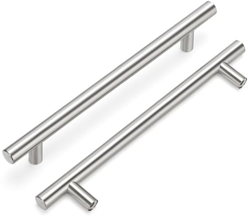Goldewarm 12 Pack Kitchen Door Handles 160mm Hole Center Cupboard Handles | Kitchen Cupboard Handles Brushed Nickel Kitchen Cabinet Handles for Bathroom Bedroom Stainless Steel