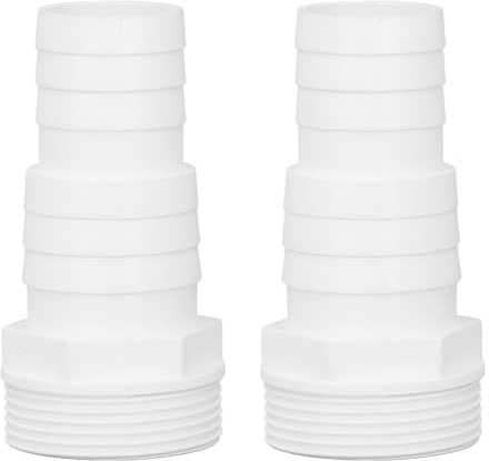 WZSASE Poolpumpen-Schlauchadapter 2er-Pack |1-1/2 Zoll Außengewinde Ersatz passend für 32-38 mm Schlauch |Stabiler Kunststoffadapter für Schwimmbad-/Spa-Filtrationspumpe