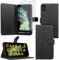 Gorilla Tech iPhone 7 Plus/iPhone 8 Plus Leather Case and 2 Screen Protector, Premium Quality, Stand Wallet Cover Magnet Flip Case [Black Leather] 5.5 inch iPhone Multiple Card Slots, Folio Book Case