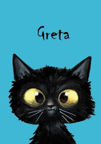 Greta: Greta - Katzen - Malbuch / Notizbuch / Tagebuch: A5 - blanko