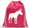 Kiwistar - Turnbeutel - pink - Esel - Motiv 2 - tragen - Fun Rucksack Sport Beutel Gymsack Baumwolle mit Ziehgurt