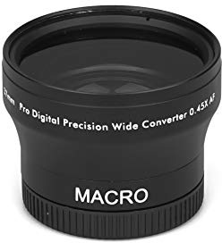 0.45x - 37mm HD Echtglas Marken Optik Weitwinkel Makro Vorsatz Linse Objektiv