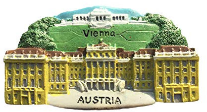 Austria Vienna 3D Refrigerator Magnet Resin Travel Souvenirs,Handmade Home & Kitchen Decoration Vienna Fridge Magnet Collection Gift