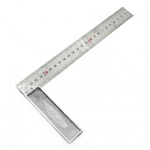 BYFRI 90 Degree Try Square 30cm/1mm Engineers Wood Measuring Tool Metal Steel Right Angle Ruler