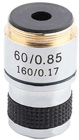 Aigid Microscopio biológico, Lente acromática 160/0.17 de los Objetivos del microscopio biológico 60X 185