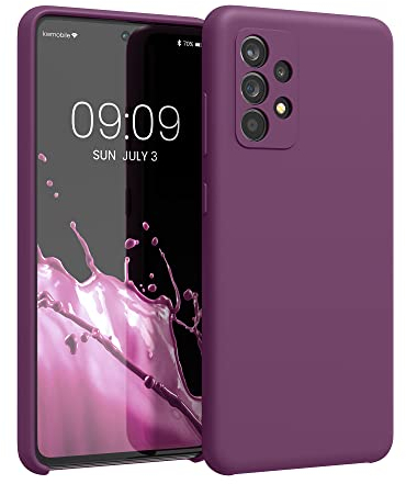 kwmobile Hülle kompatibel mit Samsung Galaxy A52 / A52 5G / A52s 5G Hülle - Silikon Handy Case - Handyhülle weiche Oberfläche - kabelloses Laden - Magenta Lila