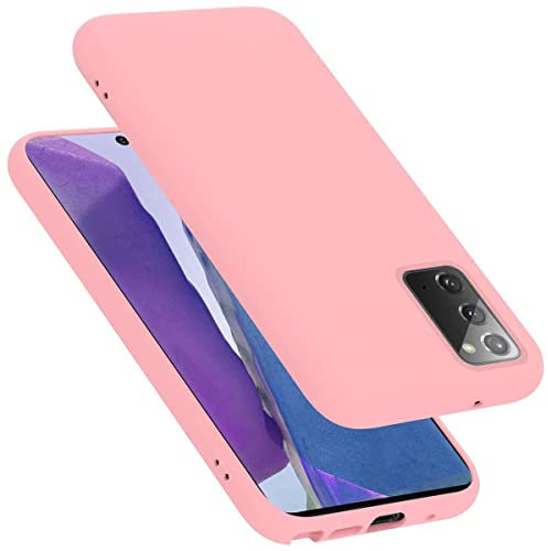 Cadorabo Hülle kompatibel mit Samsung Galaxy Note 20 Hülle Silikon Handyhülle für Galaxy Note 20 Case aus flüssigem Silikon- Kratzfeste und stoßfeste dünne TPU Schutzhülle - Liquid PINK