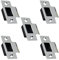 Strike Plate Polished Chrome Latch Door Frame + Dust Box + Matching Screws (5)
