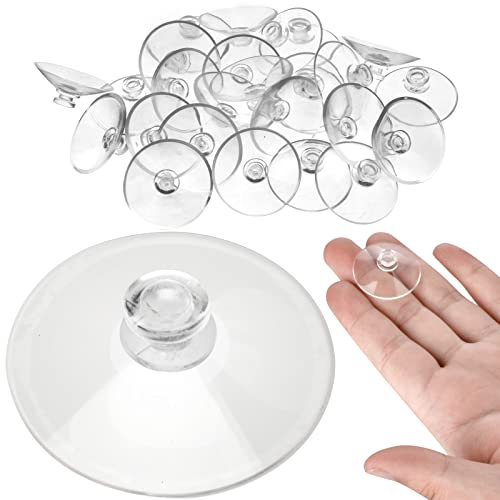 Paquete de 30 ventosas transparentes de goma sin ganchos, almohadilla de ventosa anticolisión sin ganchos para mesas de cristal, decoración del hogar (30 mm)