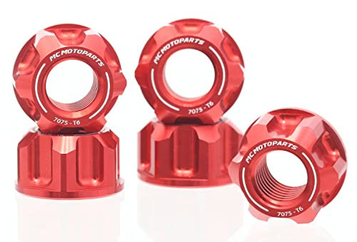 Autobahn88 Kit Di Montaggio Dado Pignone Moto, compatibile con Honda CB 600 Hornet F7-FAE 2007-2013 (Red) (Set of 5)