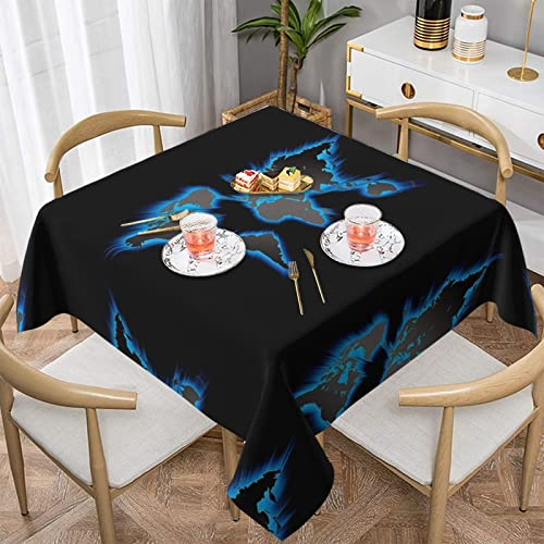 Tischdecke mit Weltkarte-Druck, rund, 152 x 152 cm, perfekt für Buffet-Tische, Partys