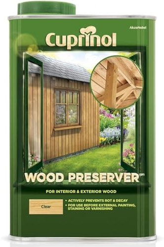 AMK® Cuprinol Wood Preserver Clear 1L Exterior Interior Wood Rot Decay Protection
