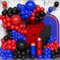 141Pcs Black Red Blue Balloon Arch Kit, Royal Blue Black Red Party Balloons Garland Kit for Birthday Bridal Baby Shower Congratulations Wedding Anniversary Party Decorations Supplies