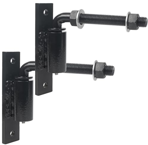 Gudwells Industrielles Schwerlast-Torscharnier, Beschläge mit 1,9 cm (3/4 Zoll) J-Bolzen für große schwere Einfahrtstore bis zu 500 kg, kein Schweißen, geschmiertes Kugellager-Scharnier, 2 Packungen