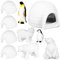SAFIGLE 1satz Arktische Tiere Set Winter Tierfiguren Mit Iglu Dekoration Set Aus Bären Und Pinguinen Langlebiges Resin Für Weihnachts Neujahrsdekorationen