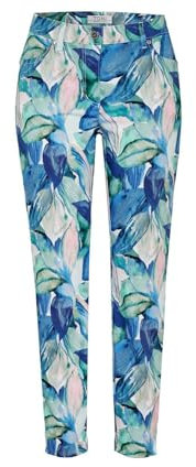 TONI Damen 5-Pocket-Hose »Perfect Shape« mit tropischem Print 40 Multicolour Blue | 540