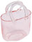 Mokylor Glass Purse Vase for Table Decor, 11in Handbag Shape Unique Flower Vase Decorative, Fish Bowl Handbag Cute Vase with Bubble, Wide Mouth Vase for Centerpieces Home Wedding Decor(Pink)