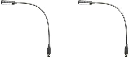 Adam Hall Stands SLED 1 Ultra USB Schwanenhalsleuchte mit 4 COB LEDs schwarz (Packung mit 2)