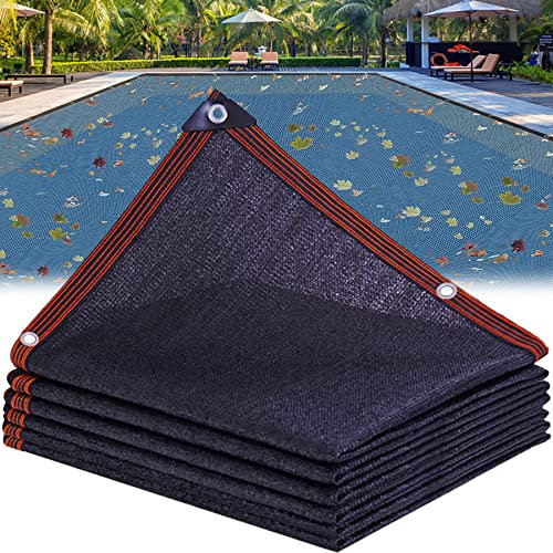 Couverture Filet de Feuille pour Piscine, Bâche Protection Piscines Hors-Sol, Couverture Volet Piscine, Filet Protection Piscine pour Bloquer Feuilles Mortes et Débris(Size:4×4m(13×13ft))