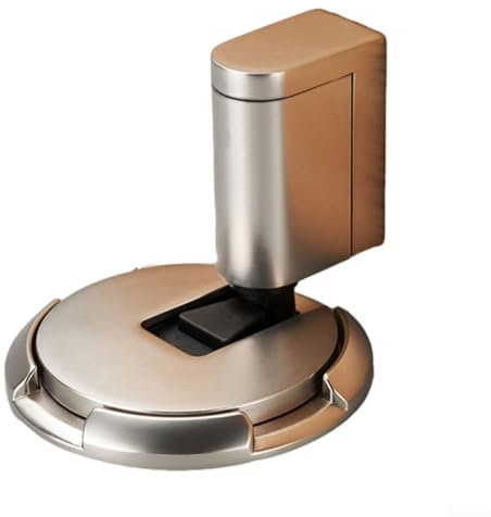 Mechanical Floor Door Stopper, Adjustable Height Door Stoppers, Windproof Door Holder to Keep Door Open, Heavy Duty Door Stop(Nickel Brushed)