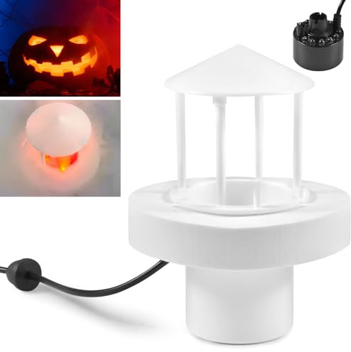 12 LED Colorido Tanque Niebla Máquina,Atomizador Ultrasónico para Niebla,Humo Humidificador,Máquina de Niebla,Niebla atomizador con Protector contra Salpicaduras extraíble, Halloween