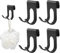 Lot de 4pcs Support de Rasoir Crochets, Porte Rasoir Douche en Aluminium, Crochet Porte Serviette Sans Perçage, Crochets Adhésifs pour Salle de Bain et Cuisine Organiseur(Noir)