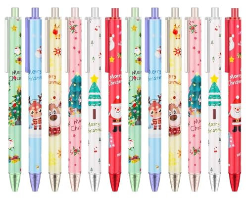 Kugelschreiber Weihnachten 12 Stuck Weihnachtsstifte Weihnachtskugelschreiber Weihnachts Kugelschreiber Schneemann Stifte Weihnachtsstifte Set for Weihnachts Schule Weihnachtsgeschenke Kleinigkeiten