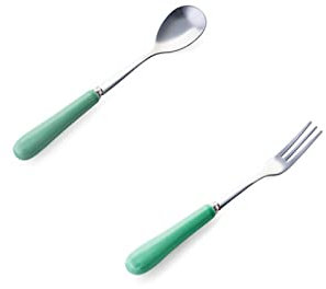 HJUGHPN Ladle spoon 1pc Stainless Fruit Fork Dessert Fork Creative Small Skillet Spoon Household Utensils(Green)
