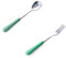 HJUGHPN Ladle spoon 1pc Stainless Fruit Fork Dessert Fork Creative Small Skillet Spoon Household Utensils(Green)