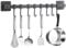 Wenrescry Barra de Ganchos Cocina Autoadhesiva (8 Ganchos) – Sin Taladros, Soporta hasta 5kg, para Utensilios, Ollas Pequeñas, Organizador de Pared Negro