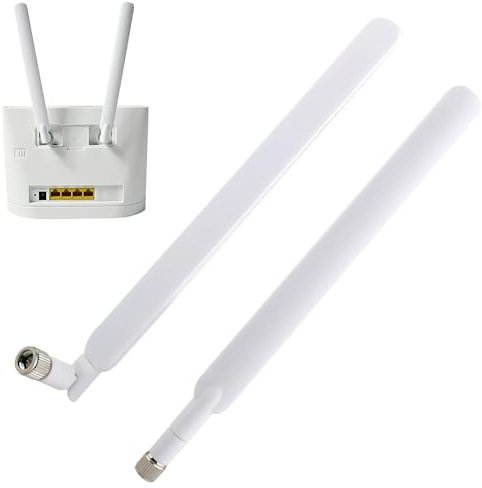 4G LTE Antenne SMA WiFi Booster, 10dBi Haute Gain de L'antenne Compatible avec Huawei B593S-850 B880 B890 B310 B593 4G LTE CPE Router Hotspot Passerelle Cellulaire Industriel IoT Routeur, 2 Paquets